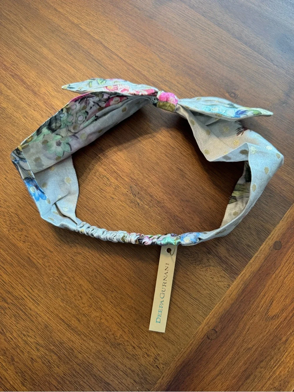 Deepa Gurnani Wide Floral Bow Headband NWT